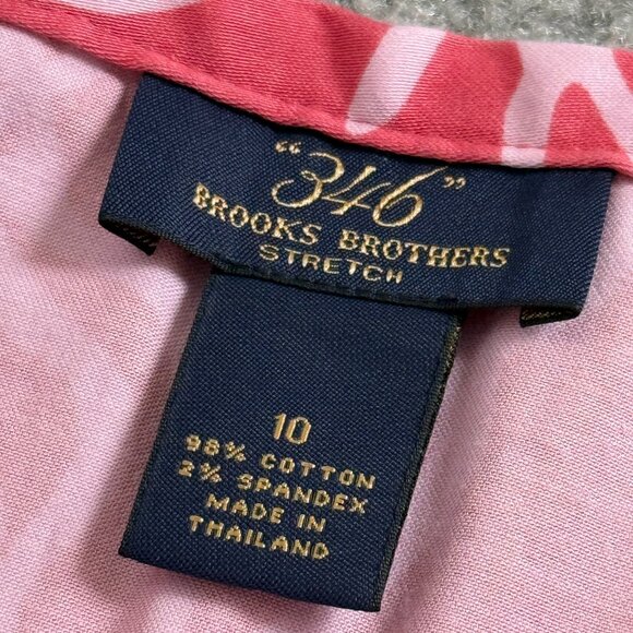 * 346 Brooks Brothers Stretch A-line Skirt in Coral Pink Spring Summer US 10 - Picture 3 of 3